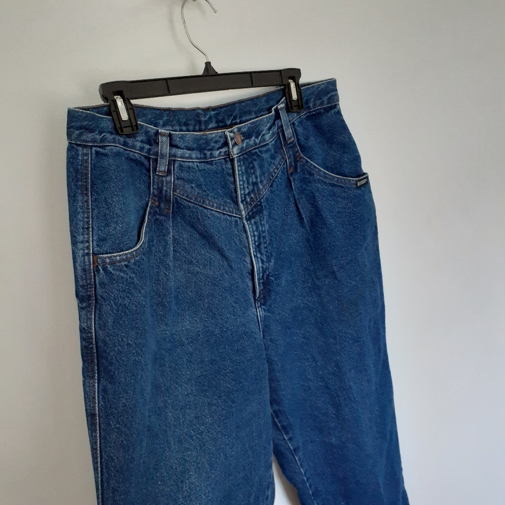 •Rockies• Vintage Pleated Distressed Denim Jeans